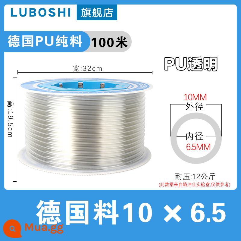 pu khí quản 8mm ống 10mm máy nén khí khí nén máy bơm không khí nén khí quản áp suất cao ống ống khí quản trong suốt 12m - PU10*6.5 trong suốt [chịu áp suất 12kg]