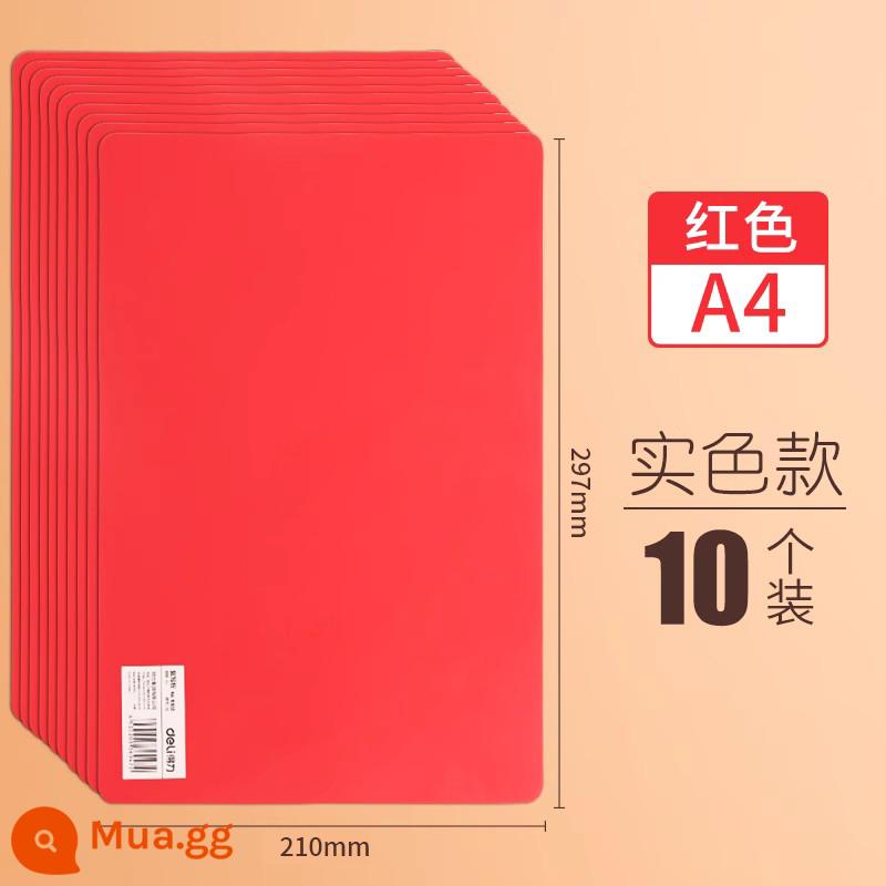 Tấm đệm hiệu quả dành cho học sinh tiểu học Tập viết lớp 1 A4 dành cho trẻ em viết trong suốt nẹp nhựa đặc biệt thủ công bảng cứng bảng sao Giấy thi vẽ tranh 16K bài thi a3 bảng đệm mềm silicone - [A4] 10 cái - đỏ