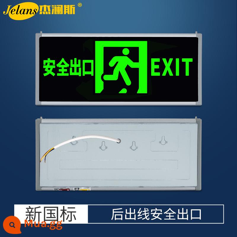 Đèn báo cháy khẩn cấp Đèn LED chỉ báo thoát hiểm an toàn Đèn chiếu sáng khẩn cấp mất điện Biển báo thoát hiểm Biển báo sơ tán 1832 - Lối ra an toàn phía sau tiêu chuẩn quốc gia mới