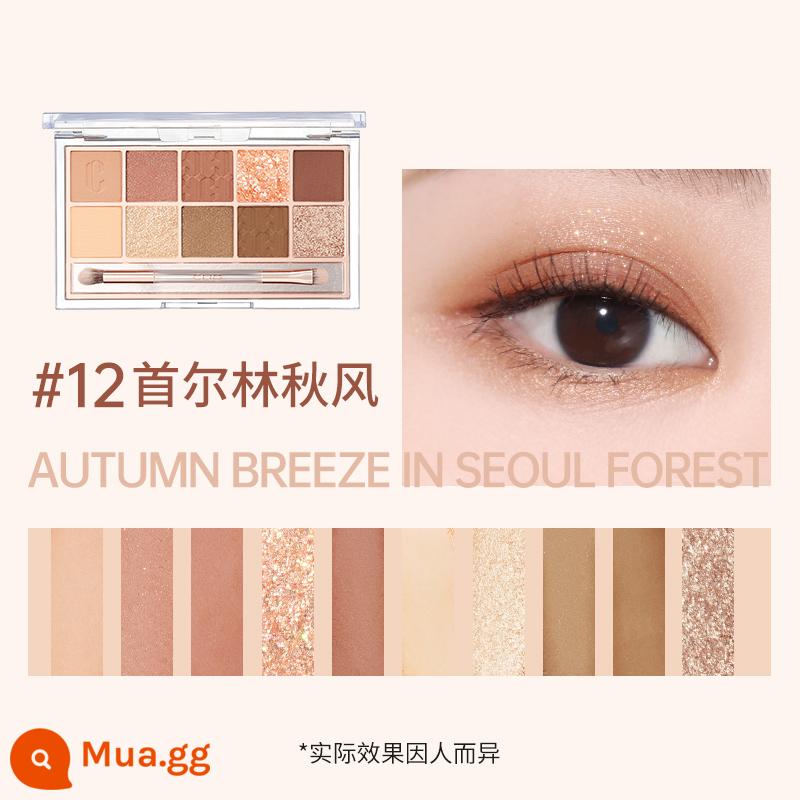 [Mua Ngay] Clio Star Sand Mười Màu Thu Đông Cam Mèo Phấn Mắt Bảng Trà Sữa Màu Đất 11 Mờ - 12Seoul Lâm Thu Phong