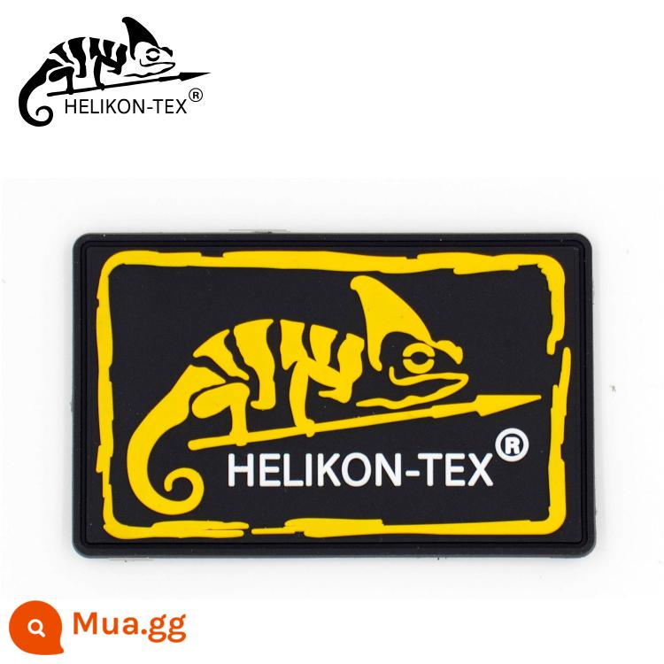 HELIKON Heliken Thằn Lằn LOGO Cá Tính Huy Hiệu Cao Su PVC Chương Velcro Băng Ngực Miếng Dán - Huy hiệu mới Holiken 2016