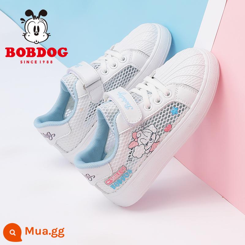 Bob Dou Boy's All-Match Casual Girls Shoes Low Top Skateboard Shoes Xuân Thu Hè Thời Trang Giày Thể Thao Trẻ Em Hợp Thời Trang - Trắng/Trăng 1582 [Mạng đơn mùa hè]