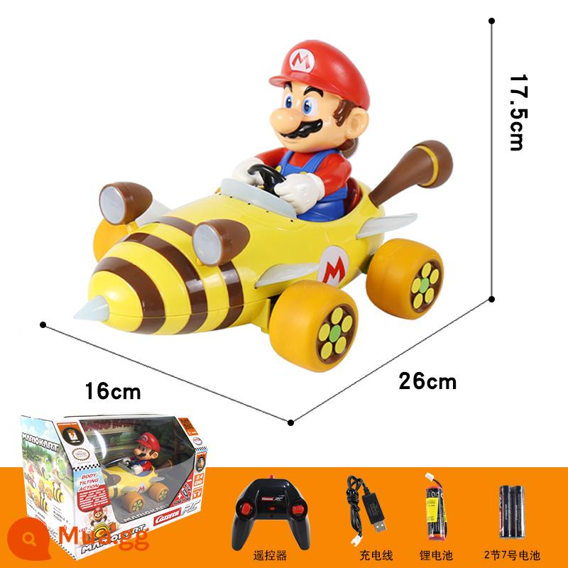 Đồ chơi ô tô điều khiển từ xa Carrera Mario sạc không dây cậu bé Nintendo Super Mario bốn bánh kart - [Sạc điều khiển từ xa không dây] Mario Bee-Nintendo chính hãng