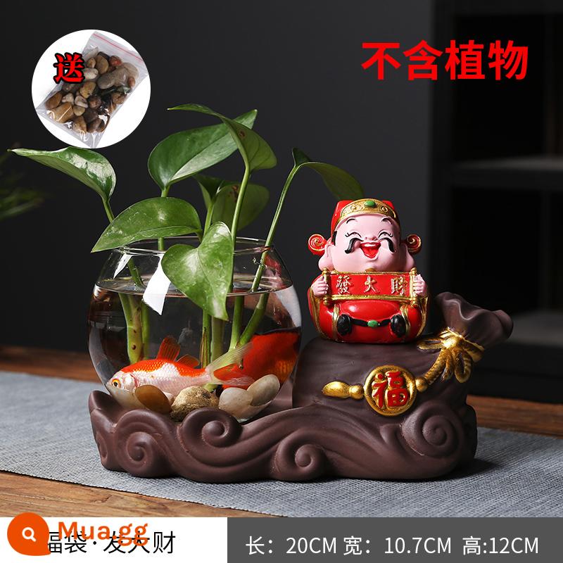 Sáng Tạo Thủy Canh Thần Tài Vàng Kudzu Bình Mini Cá Tính Nhỏ Hoa Vật Có Hoa Tàu Phòng Khách Trang Trí Văn Phòng Trang Trí - Kiếm tiền (kích thước lớn)