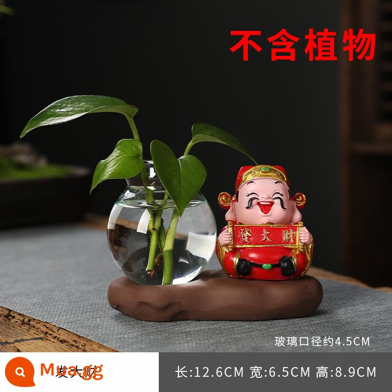 Sáng Tạo Thủy Canh Thần Tài Vàng Kudzu Bình Mini Cá Tính Nhỏ Hoa Vật Có Hoa Tàu Phòng Khách Trang Trí Văn Phòng Trang Trí - Kiếm tiền (nhỏ)