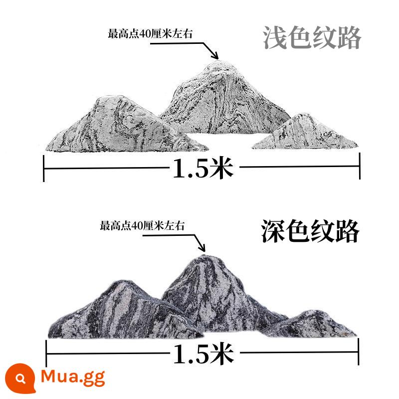 Xuelang đá lát kết hợp sân cảnh quan đá vườn non bộ đá Taishan đá trong nhà khô núi đá cảnh quan đồ trang trí - Kết hợp ba mảnh (dài 1,5 mét/dày 10 cm)