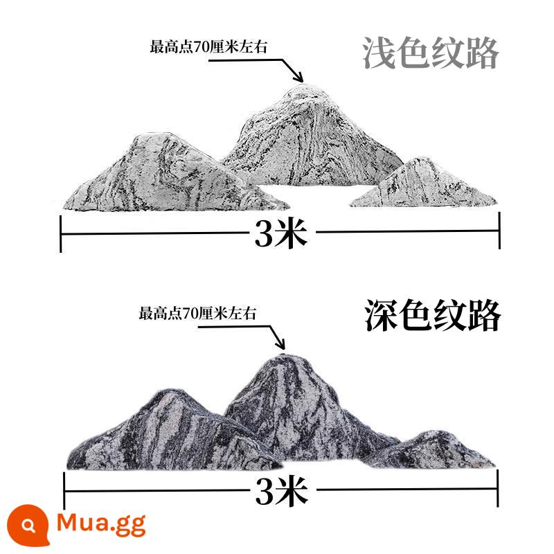 Xuelang đá lát kết hợp sân cảnh quan đá vườn non bộ đá Taishan đá trong nhà khô núi đá cảnh quan đồ trang trí - Kết hợp ba mảnh (dài 3 mét/dày 10 cm)