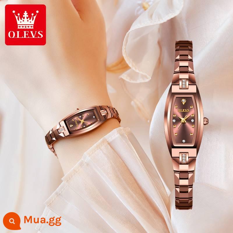 Thụy Sĩ 2021 Thương hiệu xác thực mới -Name Watch Ladies Đồng hồ nhỏ Vonfram Thủ đô tối giản Tính khí phụ nữ XEM LIGHT - Thụy Sĩ-Rose Gold-Bảo hành 10 năm