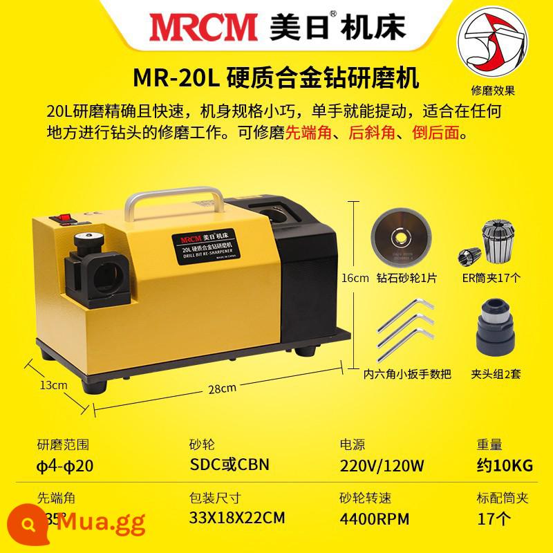 Hoa Kỳ-Nhật Bản Máy Mài Mũi Mài Hiện Vật Mũi Khoan Xoắn Mài Độ Chính Xác Cao Mài Máy Công Cụ Đặc Biệt Đá Mài Đa Năng - Mũi khoan cacbua MR-20L ba góc xiên phạm vi 4-20mm