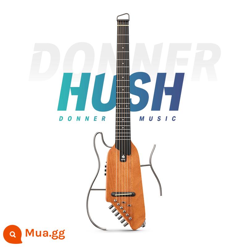 DONNER Tangnon đèn dân gian đàn guitar du lịch di động có thể tháo rời không đầu đàn guitar acoustic mới bắt đầu tắt tiếng tác dụng - Mẫu gỗ gụ - màu gỗ