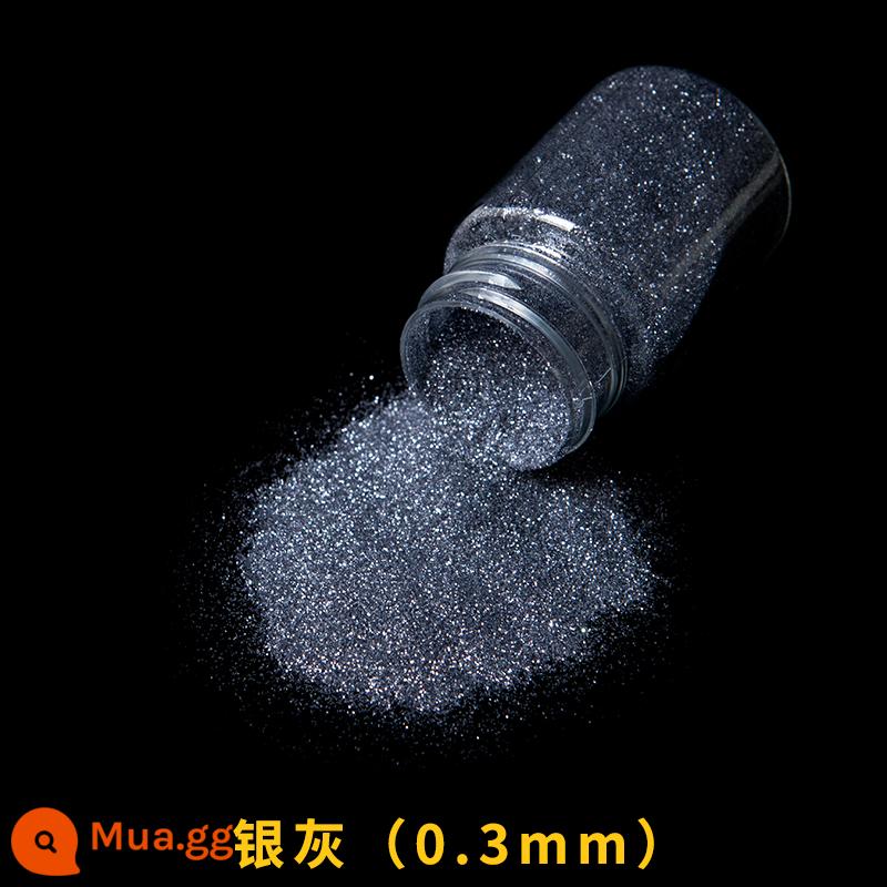 Bột lấp lánh Bột lấp lánh Bột vàng Hoa hồng Bột lấp lánh Giáng sinh Bột vàng Cross Stitch Handmade DIY Epoxy Nail Powder 50ml - Xám bạc 50ml/chai