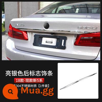 11-22 BMW5 sê-ri trang trí cơ thể năm loạt 52530li sửa đổi cửa sổ ô tô dải sáng 535 nguồn cung cấp trang trí cửa bên - Dải trang trí logo phía sau 5 Series mới - Trên [Thép không gỉ - Bạc]