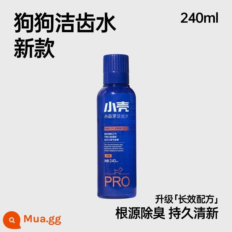 Vỏ nhỏ cho chó nước súc miệng chó ăn được khử mùi Thú cưng nước làm sạch răng chó làm sạch răng miệng tích nguồn cung cấp - [Nâng cấp kiểu mới] Sữa rửa mặt cho chó 240ml