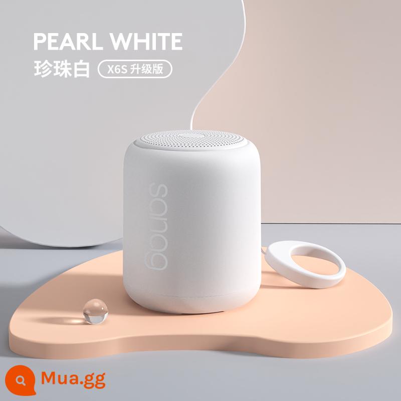 âm thanh bluetooth không dây sanag loa nhỏ máy tính để bàn máy tính xách tay xe hơi ngoài trời gia đình thẻ cắm nhỏ nhỏ di động loa siêu trầm âm thanh nhỏ chất lượng cao siêu nặng cho bé trai và bé gái - Trắng ngọc trai[X6S]