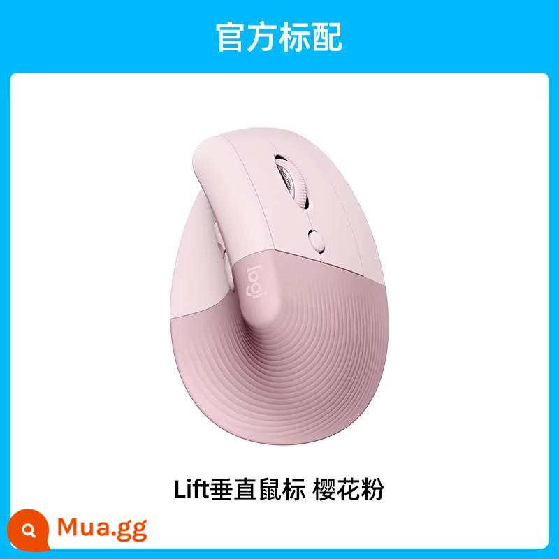 Logitech Lift chuột dọc công thái học bluetooth không dây tắt tiếng máy tính xách tay cô gái màu hồng đầu thu tia - quả anh đào