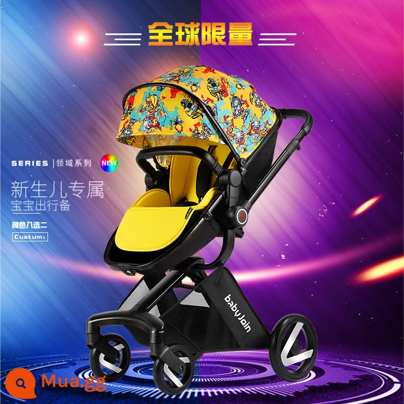 Xe đẩy em bé Babyjoin 2 chiều phong cảnh cao có thể ngồi và nằm nhẹ xe đẩy em bé xe đẩy - Phiên bản giới hạn toàn cầu-Smart Pioneer-Chọn hai trong số tám (số lượng có hạn)