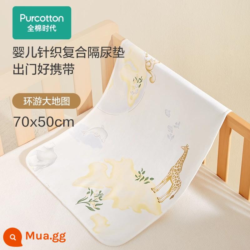 Cotton era cotton nguyên chất chống tã lót chống thấm nước cho bé có thể giặt được tã lót cho bé tấm kích thước lớn nệm dì pad - Đan - Bản đồ du lịch