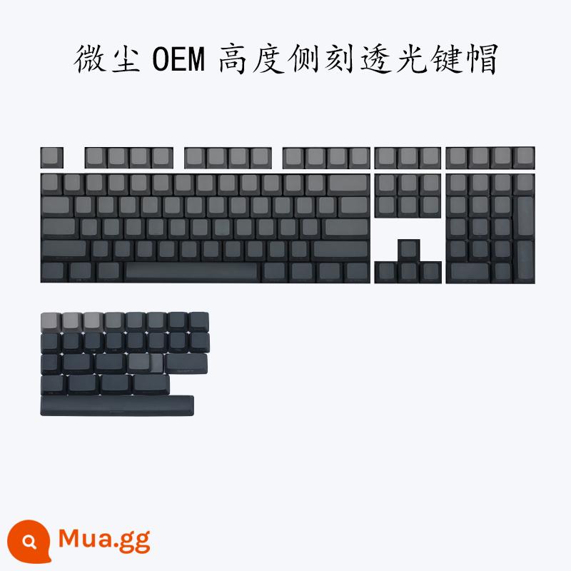 Thiết bị bên ngoài của Hafox Bụi keycap truyền ánh sáng PBT thăng hoa được khắc ở mặt bên được khắc từ chiều cao OEM keycap gradient trong suốt - Khắc mặt bụi-OEM Keycaps có độ trong suốt cao 134 phím