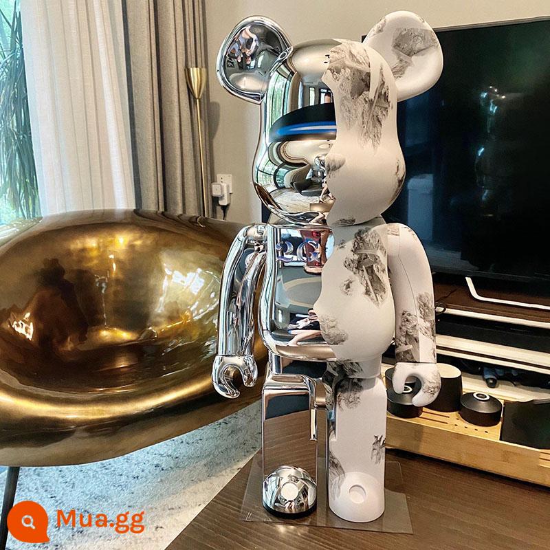 Bearbrick1000% bạo lực gấu khối xây gấu mẫu phòng khách lớn trang trí hợp thời trang búp bê búp bê quà tặng sinh nhật - Chân núi trống 70 cm 2G (model cao cấp)