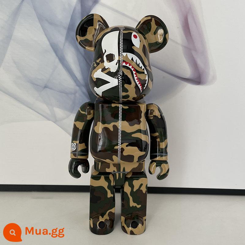 Bearbrick1000% bạo lực gấu khối xây gấu mẫu phòng khách lớn trang trí hợp thời trang búp bê búp bê quà tặng sinh nhật - Khaki