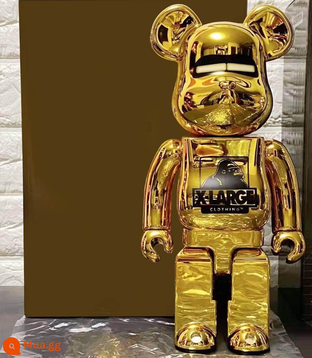 Bearbrick1000% bạo lực gấu khối xây gấu mẫu phòng khách lớn trang trí hợp thời trang búp bê búp bê quà tặng sinh nhật - vàng nhạt