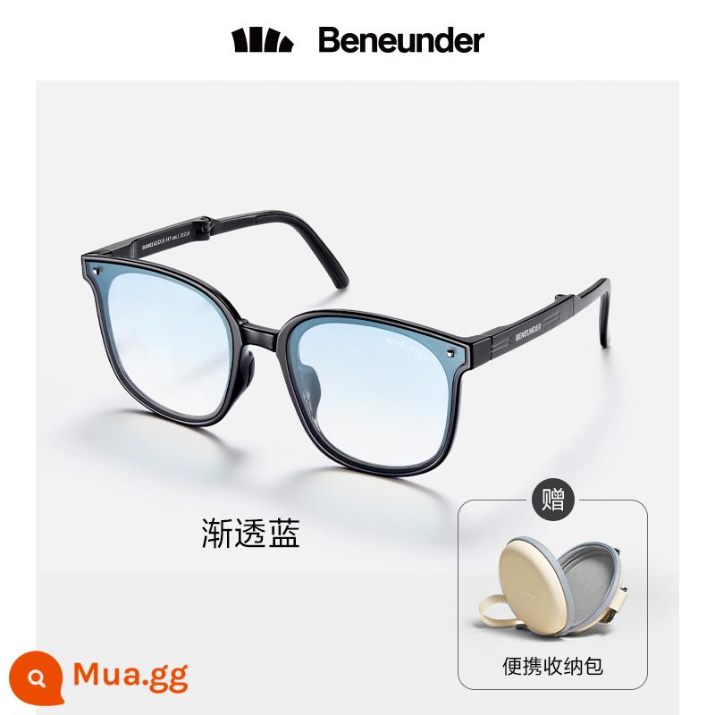 Banana Sunglasses Women's Kem chống nắng Anti-UV Portable Sunglasses Men Driving New Trend Brown Net Red Đa năng - Màu xanh lam