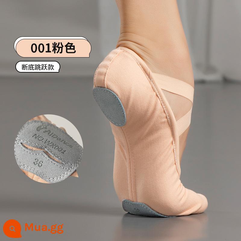 Zhong Ai Dance Garden Câu lạc bộ Vách đá Giày khiêu vũ Nữ Sa mềm Terminal Skin Terminal Giày người lớn Giày múa ba lê miễn phí - Kiểu nhảy đáy màu hồng [lấy lớn hơn một cỡ]