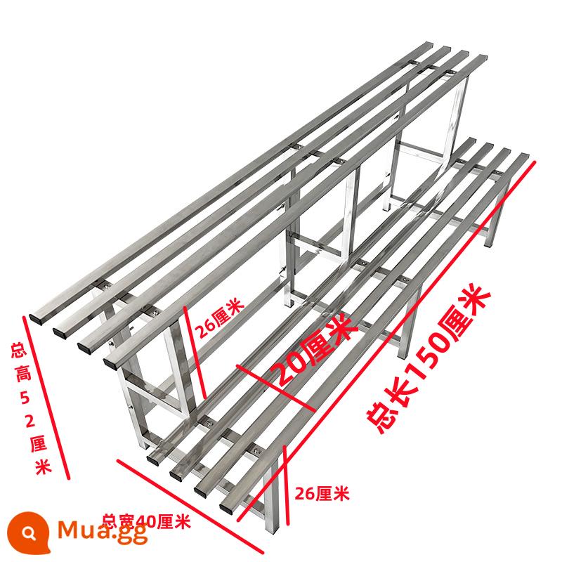 Kệ hoa ban công bằng thép không gỉ thang sắt rèn từ sàn đến trần nhiều lớp lưu trữ phòng khách mọng nước ngoài trời giá treo chậu hoa trang trí - Dày 2 lớp dài 150 cm [ba chân]