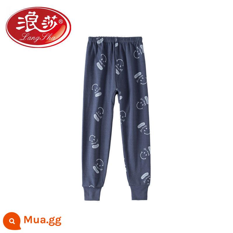 Quần vệ sinh trẻ em Langsha cotton nguyên chất quần đơn em bé trung niên trở lên quần vệ sinh bé trai và bé gái quần ấm quần mặc trong - không gian màu xám