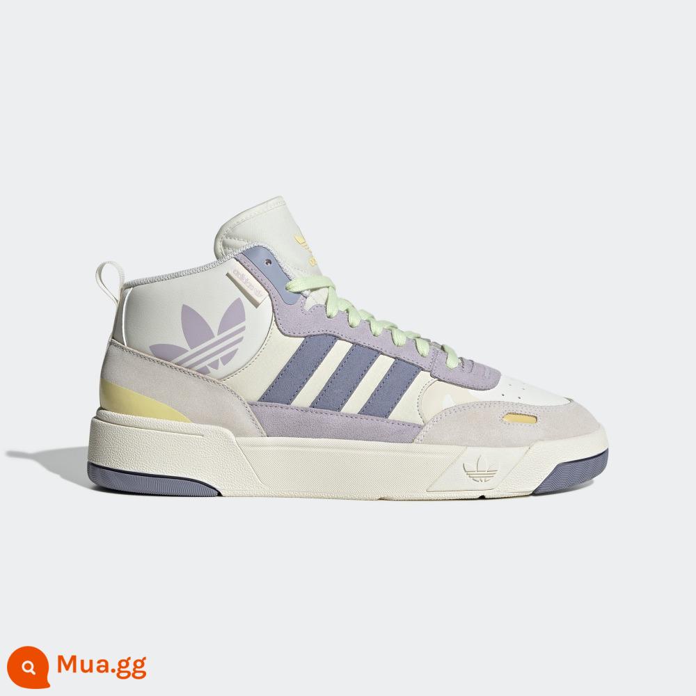 " Fantasy Dance " adidasAdidas clover POST UP Giày bóng rổ cổ trung bình thường dành cho nam và nữ mùa thu đông - trắng/xám nhạt/tím nhạt/tím xanh