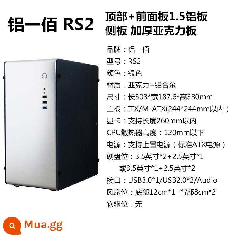 HTPC vỏ chính nhỏ bằng nhôm một trăm D4MINI vỏ chính nhỏ Liren D3 tất cả bằng nhôm S4 máy tính để bàn mini máy tính nhỏ D5 - Nhôm Yibai RS2 Bạc Đen Nhôm Mặt sắt trong suốt