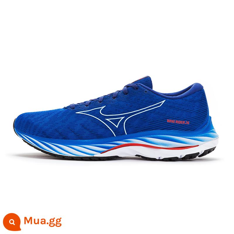 Mizuno Mizuno nam nữ 22 mùa thu đông giày chạy bộ mới thoáng khí giày chạy bộ thể thao WAVE RIDER26 - 05/Xanh/Trắng (Nam)