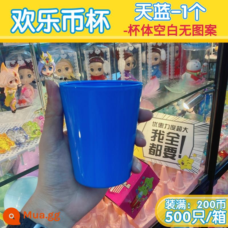 Anime City Game Machine Coin Basket Game Machine Basket Game Coin Basket Coin Basket Coin Máy bán xu Coin Blue Coin Box Nhà sản xuất - 1 cốc đựng tiền xu trắng (xanh da trời)