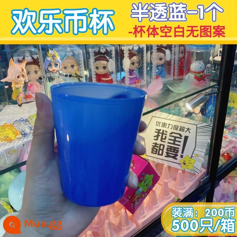 Anime City Game Machine Coin Basket Game Machine Basket Game Coin Basket Coin Basket Coin Máy bán xu Coin Blue Coin Box Nhà sản xuất - Cốc đựng tiền xu trống (màu xanh bán trong suốt)