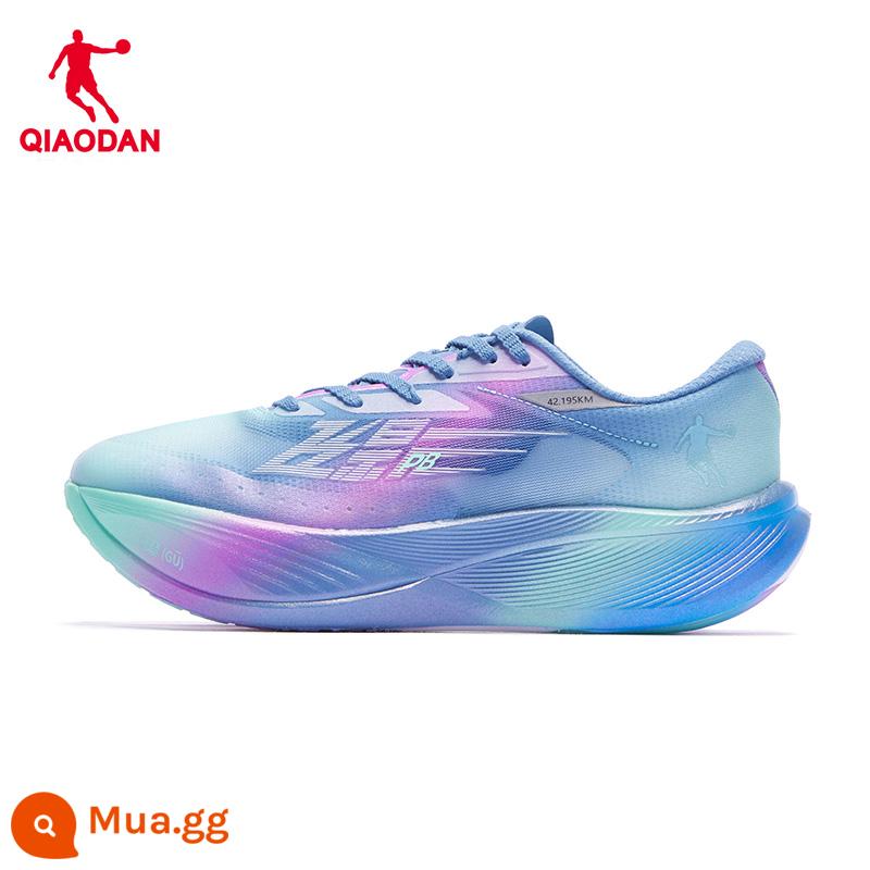 Trung Quốc Jordan Feiying PB3.0 chuyên nghiệp chạy marathon tấm carbon toàn bộ lòng bàn tay đua giày chạy bộ Pro giày thể thao chống sốc - Xanh thông minh/tím bay [nữ]