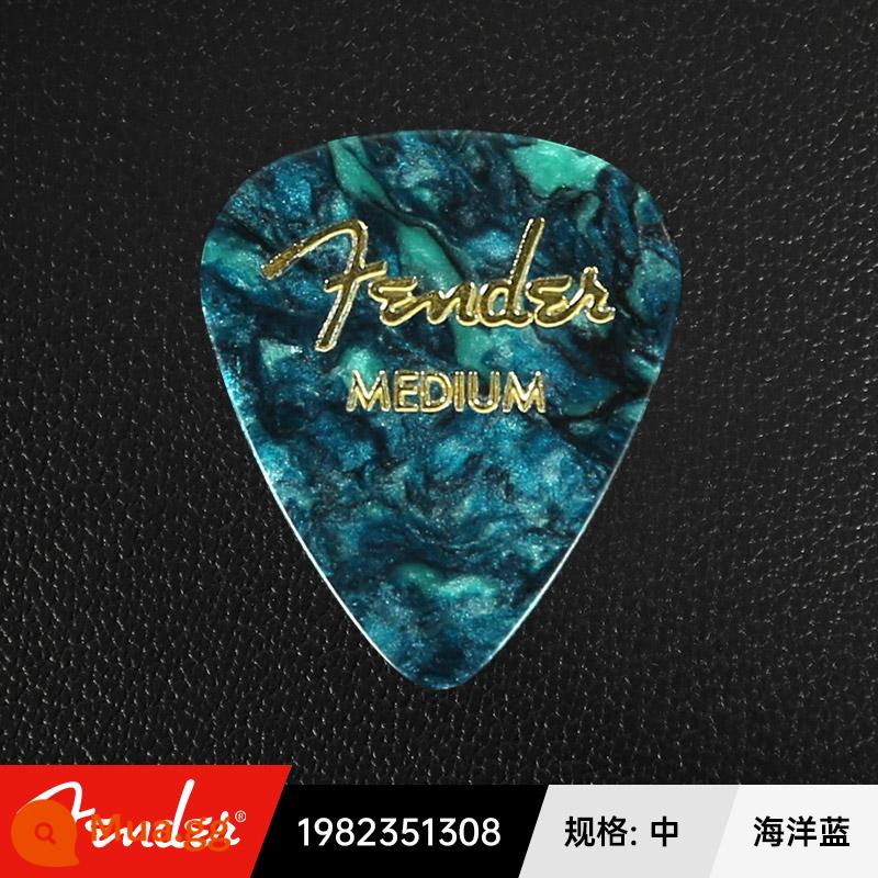 Mỹ Fender Celluloid Đàn Guitar Chọn Nhạc Jazz Chống Trơn Trượt Điện Gỗ Dân Gian Gảy Lò Xo Mảnh - Đại dương xanh vừa