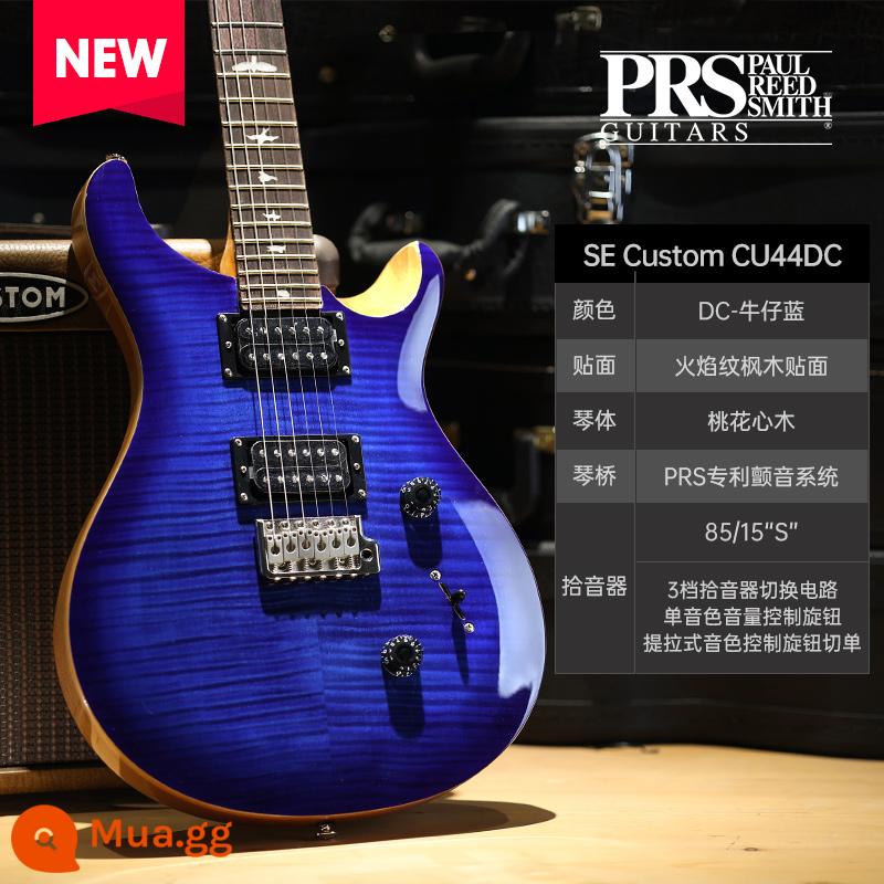 PRS Đàn Guitar Điện SE Bộ Tùy Chỉnh Indonesia MHHHB John Mayer Phiên Bản Chữ Ký CU44 Nhỏ Lắc Đôi - CU44DC màu xanh denim