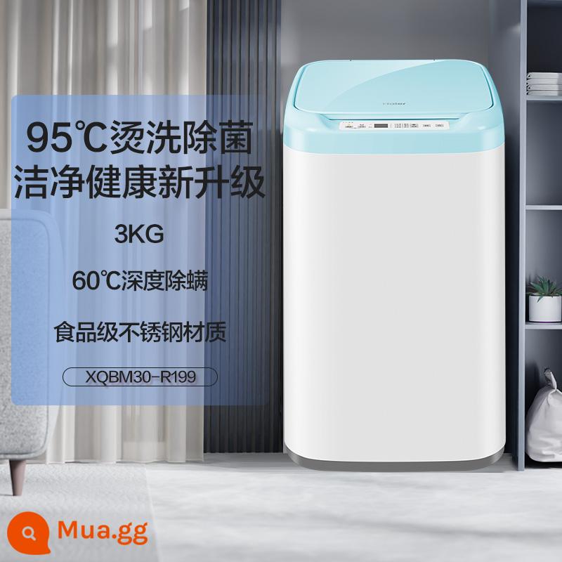 [Loại bỏ vi khuẩn và loại bỏ mạt] Máy giặt đồ lót trẻ em và trẻ em Haier 3kg XQBM30-R199 - bạch Tuyết