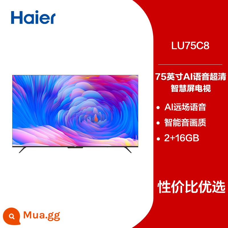 Haier LU75C8 75 inch 4k toàn màn hình phòng khách thông minh màn hình phẳng LCD TV màu gia đình 85 - đen