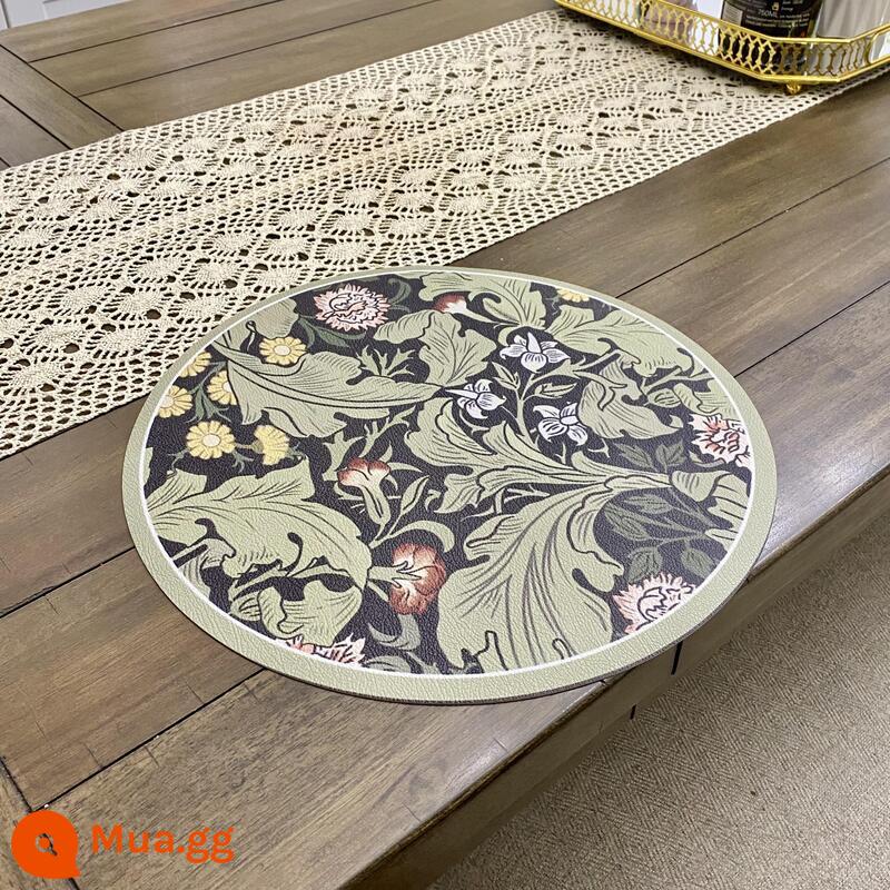 In tảo cát thoát bùn thảm nhà bếp quầy bar nước làm mát thảm bộ đồ ăn nước coaster bàn cách nhiệt chống bỏng chống trượt - Mục vụ phong cách A 35*35cm