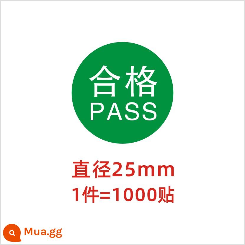 Giấy chứng nhận đủ điều kiện QC PASS kiểm tra nhãn kiểm tra chất lượng Nhãn hiệu đo lường nhãn dán tự dính không đủ tiêu chuẩn ROHS có thể được tùy chỉnh - Xanh--Đạt tiêu chuẩn (1 miếng, 1.000 miếng