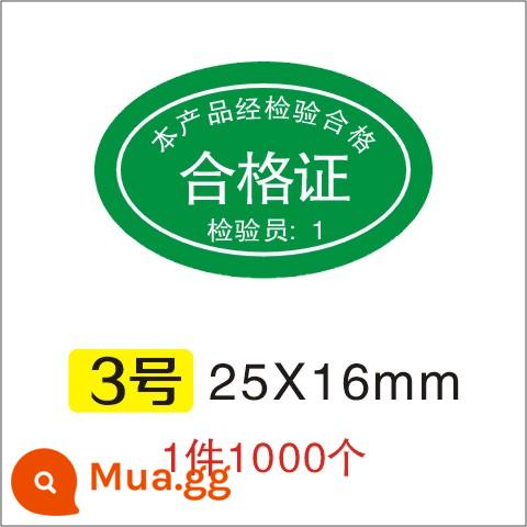 Giấy chứng nhận đủ điều kiện QC PASS kiểm tra nhãn kiểm tra chất lượng Nhãn hiệu đo lường nhãn dán tự dính không đủ tiêu chuẩn ROHS có thể được tùy chỉnh - Số 3 (1 cái, 1000 cái) 25X16mm