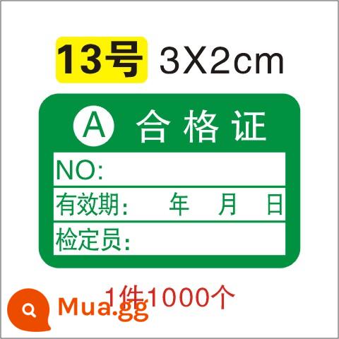 Giấy chứng nhận đủ điều kiện QC PASS kiểm tra nhãn kiểm tra chất lượng Nhãn hiệu đo lường nhãn dán tự dính không đủ tiêu chuẩn ROHS có thể được tùy chỉnh - Số 13 (1 cái, 1000 cái) 30X20mm