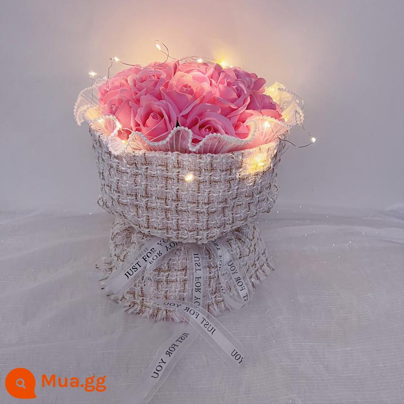 Quà tặng Giáng sinh tặng bạn gái bạn gái Vợ Broken Blue Rose Bouquet Birthday Birthday Girls - Túi xách kiểu 19 hoa hồng nhỏ kiểu dáng nước hoa có đèn