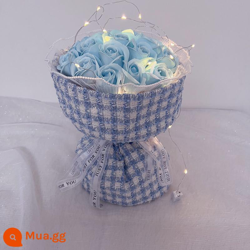 Quà tặng Giáng sinh tặng bạn gái bạn gái Vợ Broken Blue Rose Bouquet Birthday Birthday Girls - Túi xách kiểu 19 hoa hồng xanh túi xách kiểu nước hoa nhỏ có đèn