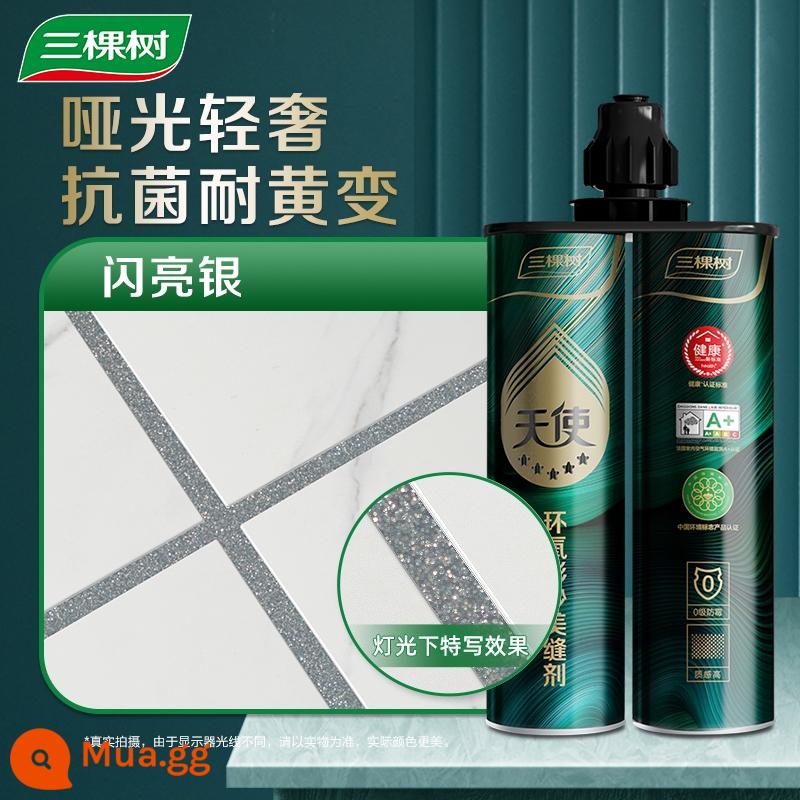 Ba cây Epoxy màu cát vẻ đẹp đường may đại lý gạch lát sàn chống thấm nước đặc biệt nhà bếp khoảng cách dụng cụ hộ gia đình keo keo - [Kháng khuẩn mờ] Màu cát bóng Epoxy