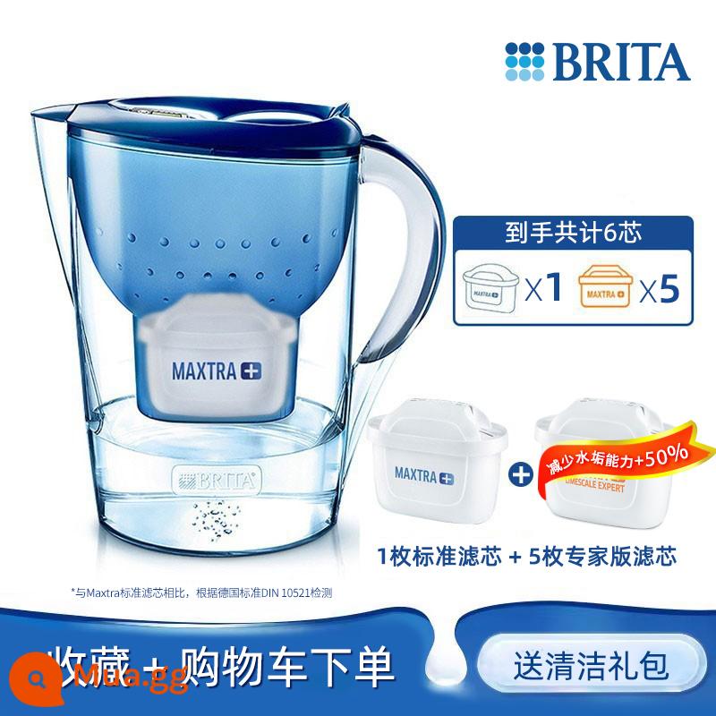 Đức Birande BRITA lọc ấm siêu tốc M3.5L nhà bếp máy lọc nước lõi lọc nước máy hộ gia đình ấm đun nước - 1 nồi xanh 6 lõi [1 lõi chuẩn + 5 lõi chuyên nghiệp] loại bỏ cặn +50%