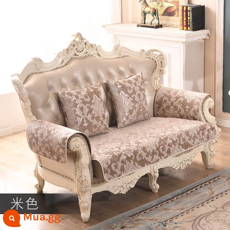 Phong cách châu Âu ánh sáng sang trọng phong cách ghế sofa đệm khăn bốn mùa Neal chống trượt tuyết phổ quát có thể được tùy chỉnh đệm mùa đông cao cấp - Be