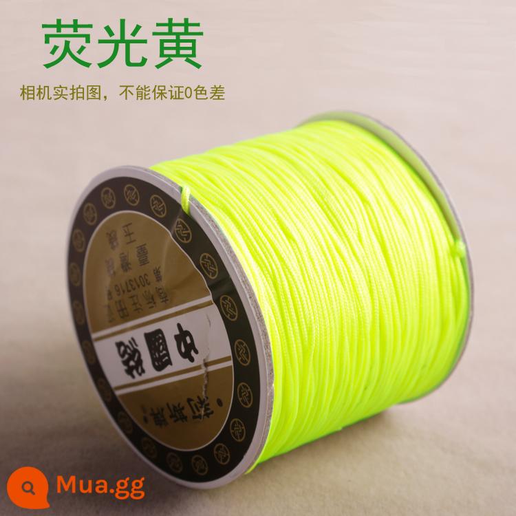 Số 72 Đài Loan Liz thương hiệu ngọc dây 0.8mm trang sức ngọc chạy trốn công chúa Series DIY tay vòng cổ đính cườm dây - Đường màu vàng huỳnh quang 72