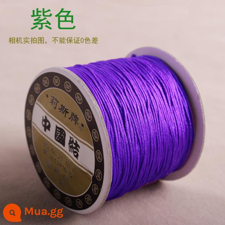 Số 72 Đài Loan Liz thương hiệu ngọc dây 0.8mm trang sức ngọc chạy trốn công chúa Series DIY tay vòng cổ đính cườm dây - Đường Tím 72